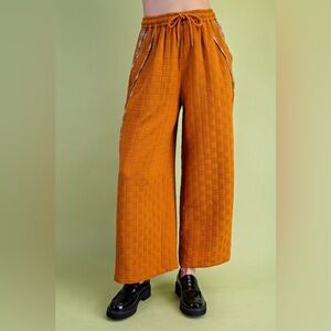 💚 3311. Textured Relaxed Fit Drawstring Pants